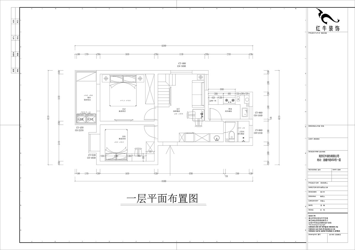 孟宪涛|尧顺佳园2期60-606-72㎡-简约风格|3室1厅1卫|新房装修|定制家|全包11万|00_02一层平面布置图