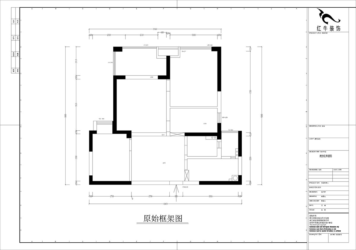 孟宪涛｜雅居乐花园23-2-2502-88㎡-简约中古风格｜3室2厅2卫｜老房装修｜定制家｜全包12万｜00_01原始结构图