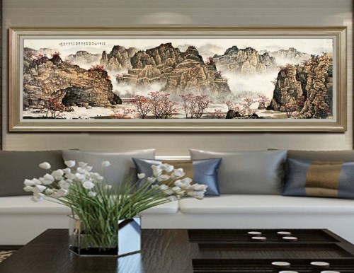 客厅沙发背景墙挂什么装饰画好?四种常用装饰画推荐 摩登7娱乐 4