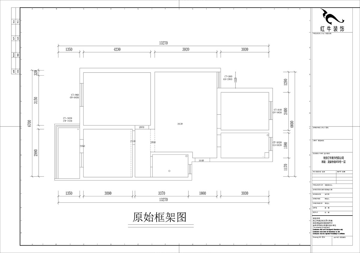 孟宪涛|宁康苑12-3-205-84㎡-简约风格|3室1厅1卫|老房装修|定制家¥113603|全包12万|00_01原始框架图