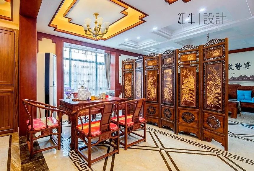 吴波_摩登7娱乐设计 · 大宅--280㎡ · 中式古典风格 · 汤山东湖丽岛03