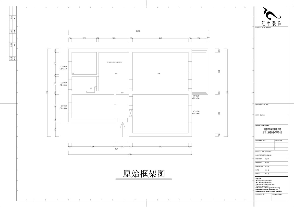 孟宪涛|陈家牌坊2-404-74㎡-简约风格|3室1厅1卫|新房装修|定制家|全包12万|00_01原始框架图