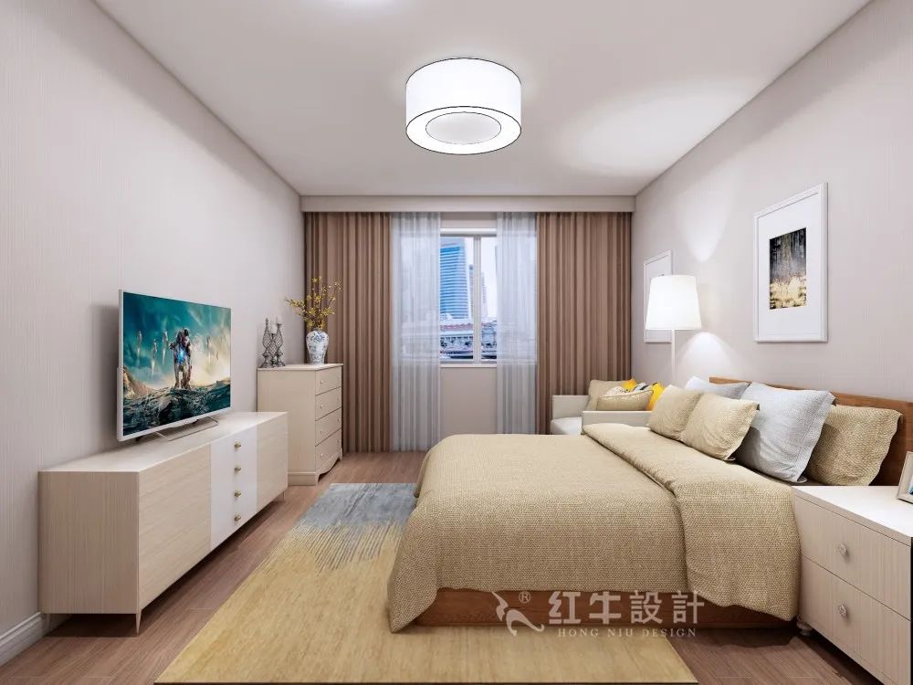 孟宪涛_摩登7娱乐设计--中垠紫金官邸109㎡（D户型）现代北欧06主卧