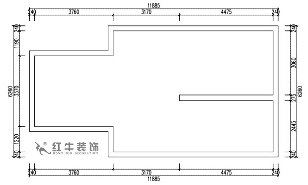 张桐玮|雨花村19-701-110㎡-现代简约风格|3室2厅1卫|新房装修|定制家¥124244|全包12万|00_03二层原始结构