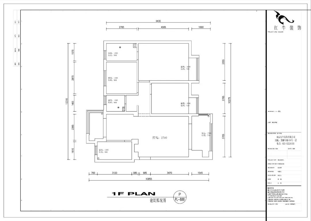 张智猿_摩登7娱乐设计--电建洺悦府105㎡轻奢混搭02户型分析_建筑原况图