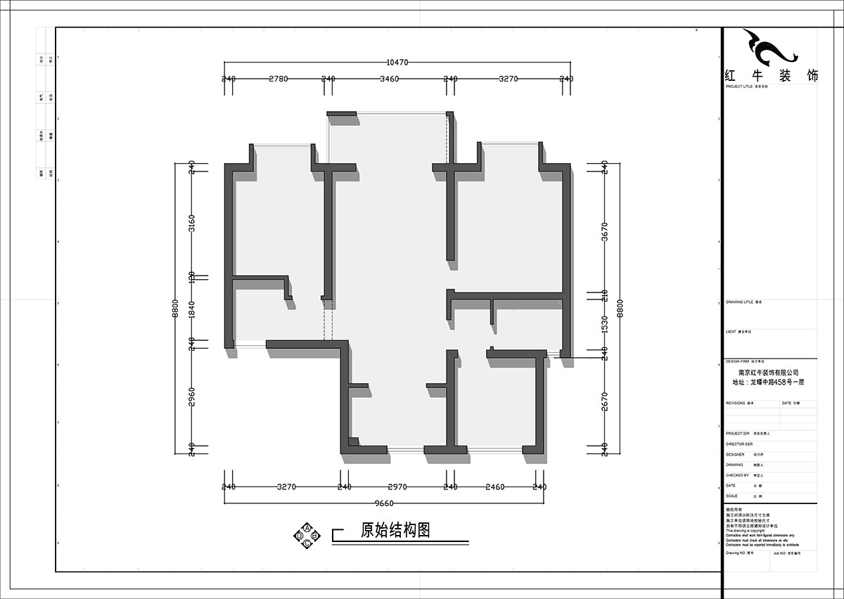 张智猿|白马澜山2-702-89㎡-现代风格|3室1厅1卫|新房装修|定制家|全包12万|00_01原始结构图