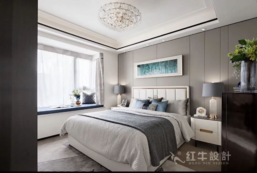 刘崇颖_摩登7娱乐设计--电建洺悦府120㎡轻奢风格10效果图欣赏_次卧