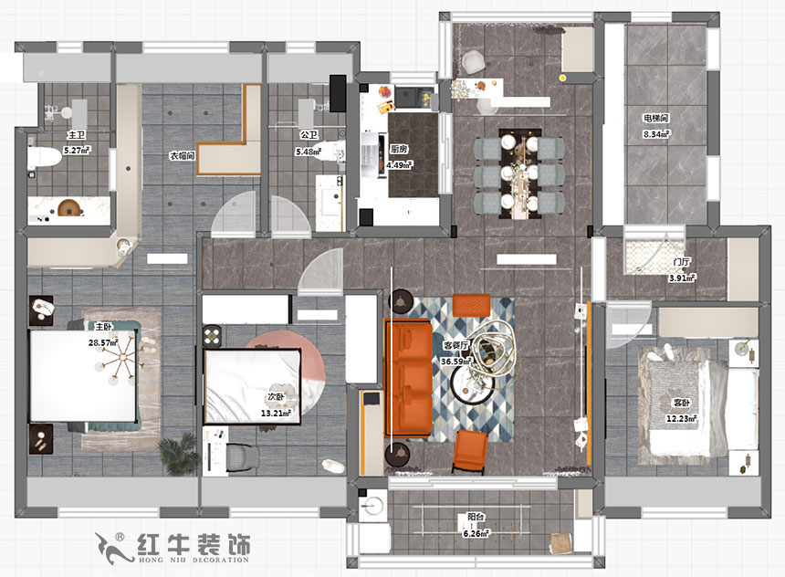 蔡成昊_泊云间25-2-304-140㎡-现代轻奢风格_4室2厅2卫(新房装修)_半包¥106935_半包10