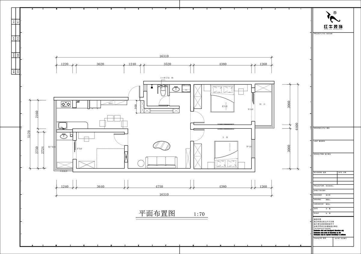 蒋琛|金舟花园4-3-806-100㎡-现代简约风格|3室2厅1卫|老房装修|定制家|全包12万|00_02平面布置图