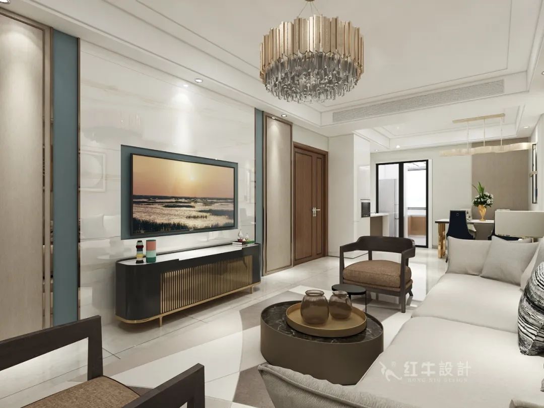 贾庭_摩登7娱乐设计--大名城 · 紫金九号100㎡后现代奢华06效果图欣赏_客厅