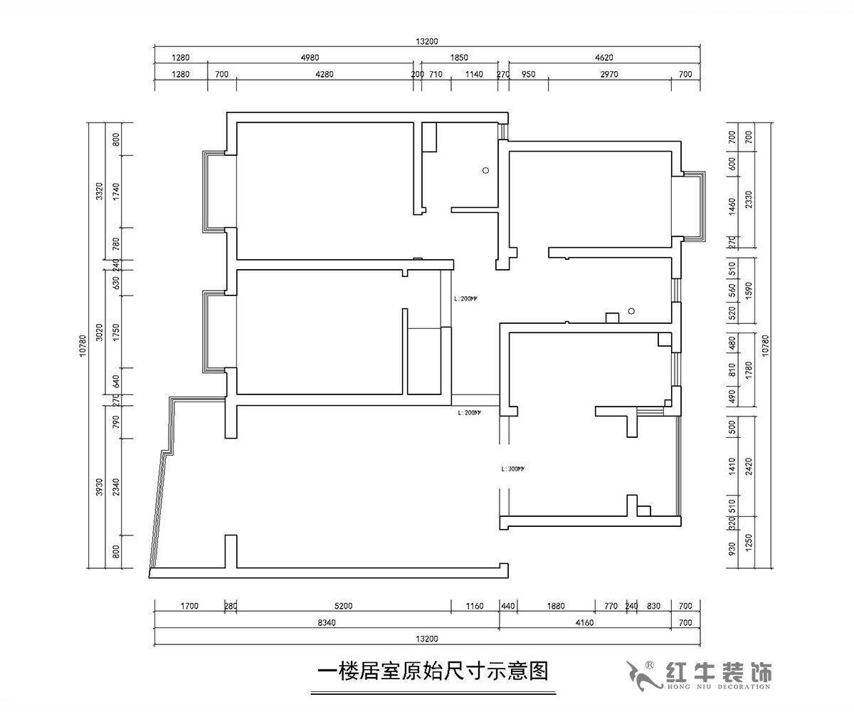 房亮_枫丹白露21-102-125㎡-现代简约风格_3室2厅2卫(老房装修)_定制家¥214554_全包22万00_01原始结构图