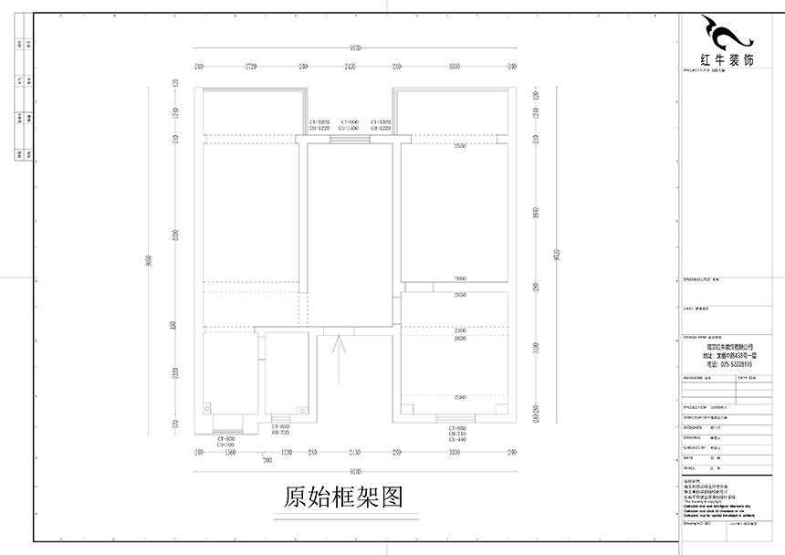 孟宪涛_良友里4-2-603-85㎡-现代风格_3室1厅1卫(二手房装修)_定制家¥89000_全包9万00_01良友里4-603原始框架图
