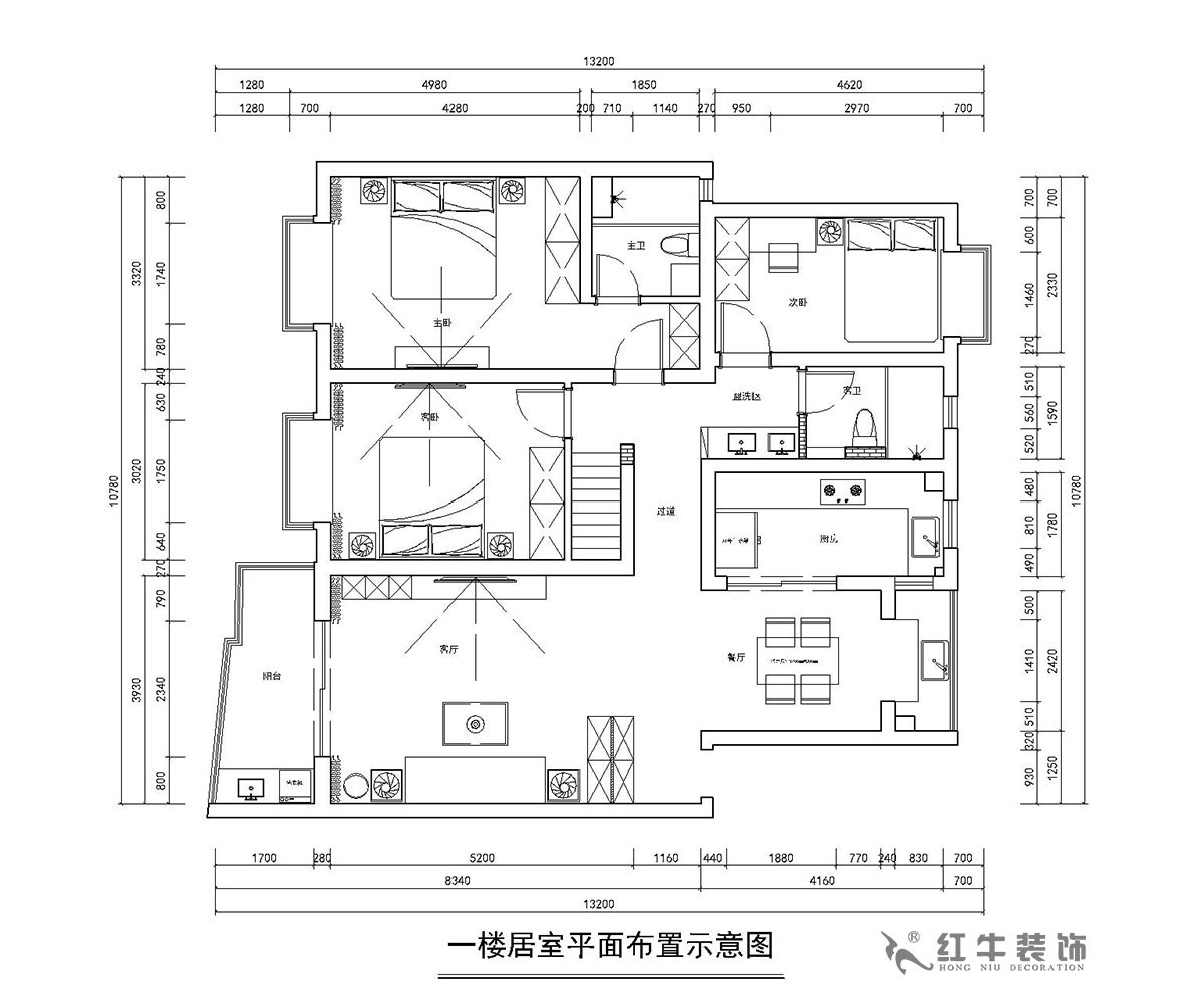房亮_枫丹白露21-102-125㎡-现代简约风格_3室2厅2卫(老房装修)_定制家¥214554_全包22万00_02平面布置图