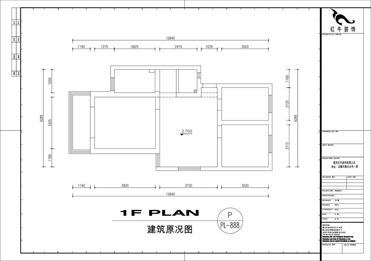刘萍萍|秦虹小区莺虹苑12-56-701-78㎡-简欧风格|3室2厅1卫|老房装修|定制家|全包12万|00_01建筑原况图