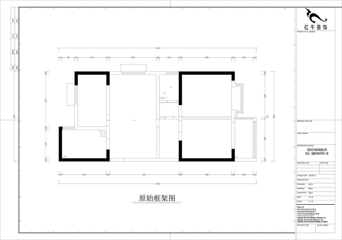 孟宪涛|观泓雅苑A区6-2101-115㎡-法式南洋复古风格|3室1厅2卫|新房装修|定制家|全包16万|00_01原始框架图