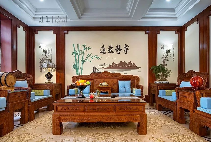 吴波_摩登7娱乐设计 · 大宅--280㎡ · 中式古典风格 · 汤山东湖丽岛01