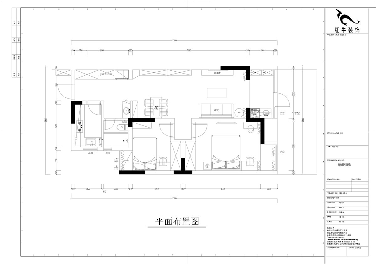 孟宪涛|紫杨佳园11-108-85㎡-简约风格|2室2厅1卫|老房装修|定制家|全包12万|00_02平面布置图