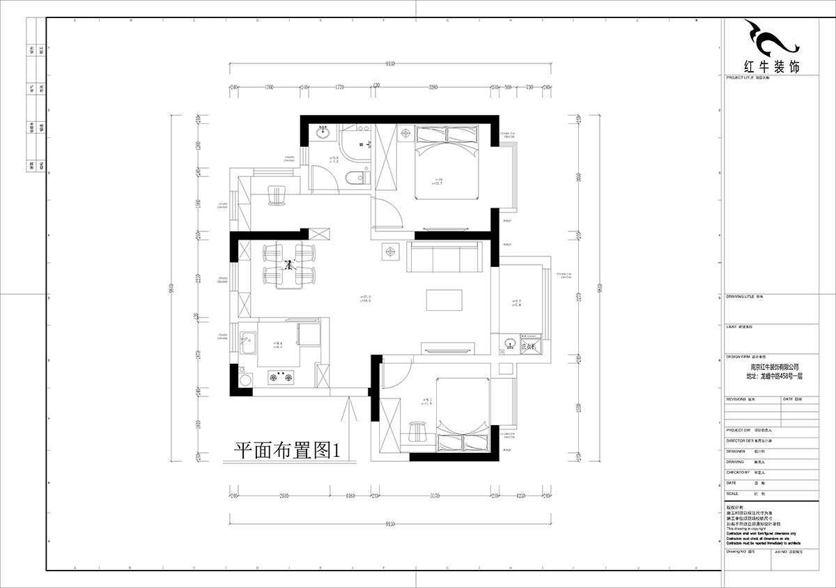 孟宪涛|云禄花园12-801-80㎡-现代简约风格|3室1厅1卫|新房装修|定制家|全包12万|00_02平面布置图