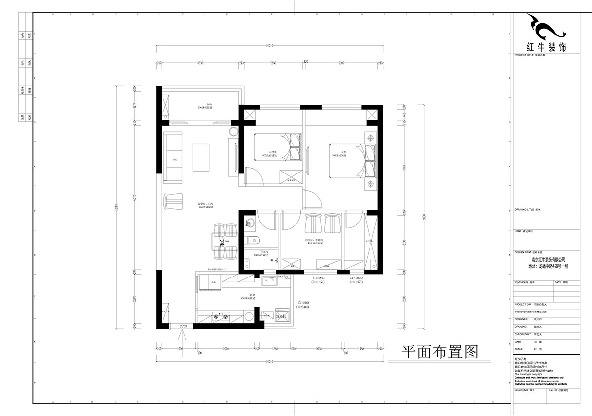 孟宪涛|句容碧桂园星悦湾20-2-604-105㎡-简中风格|3室1厅1卫|新房装修|定制家|全包14万|00_02平面布置图